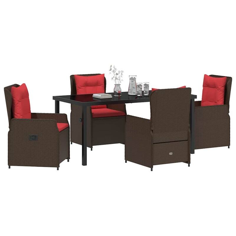 vidaXL Garden Dining Set Poly rattan