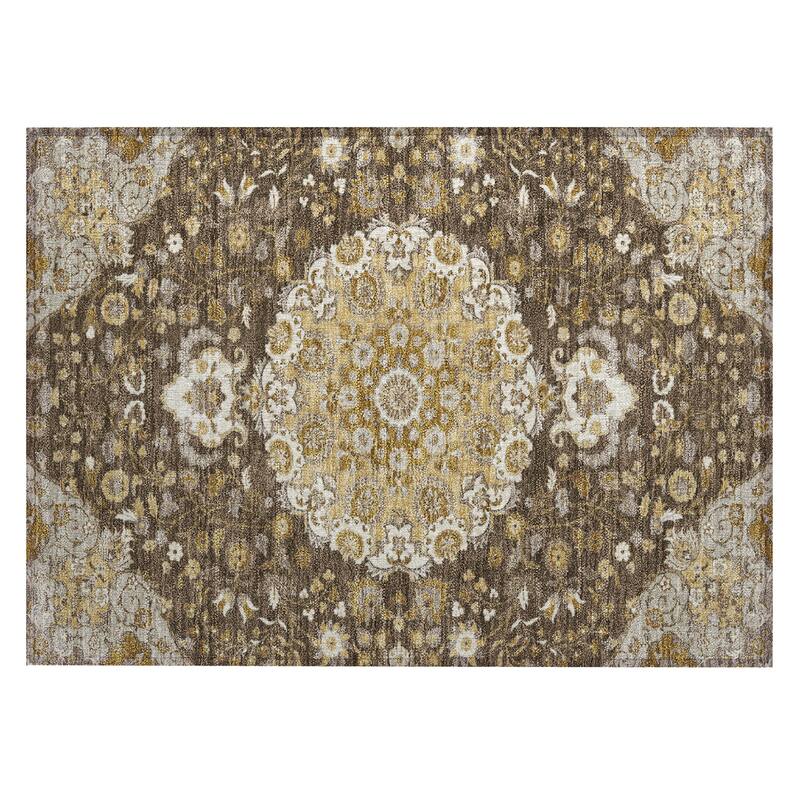 Machine Washable Indoor/ Outdoor Global Eckley Chantille Rug