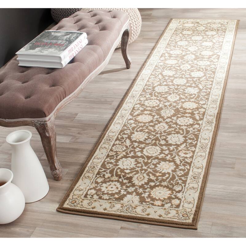 SAFAVIEH Florenteen Gennadi Traditional Oriental Rug - 2' x 8' Runner - Brown/Ivory