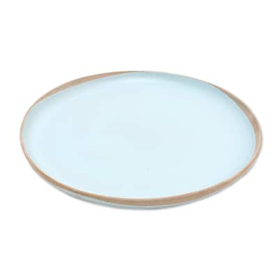 Novica Handmade Blue Bounty Ceramic Platter