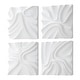 preview thumbnail 5 of 6, Uttermost Snowdrift Scultped White Wall Decor, Set of 4 - 15.25"H x 15.25"W x 3"D