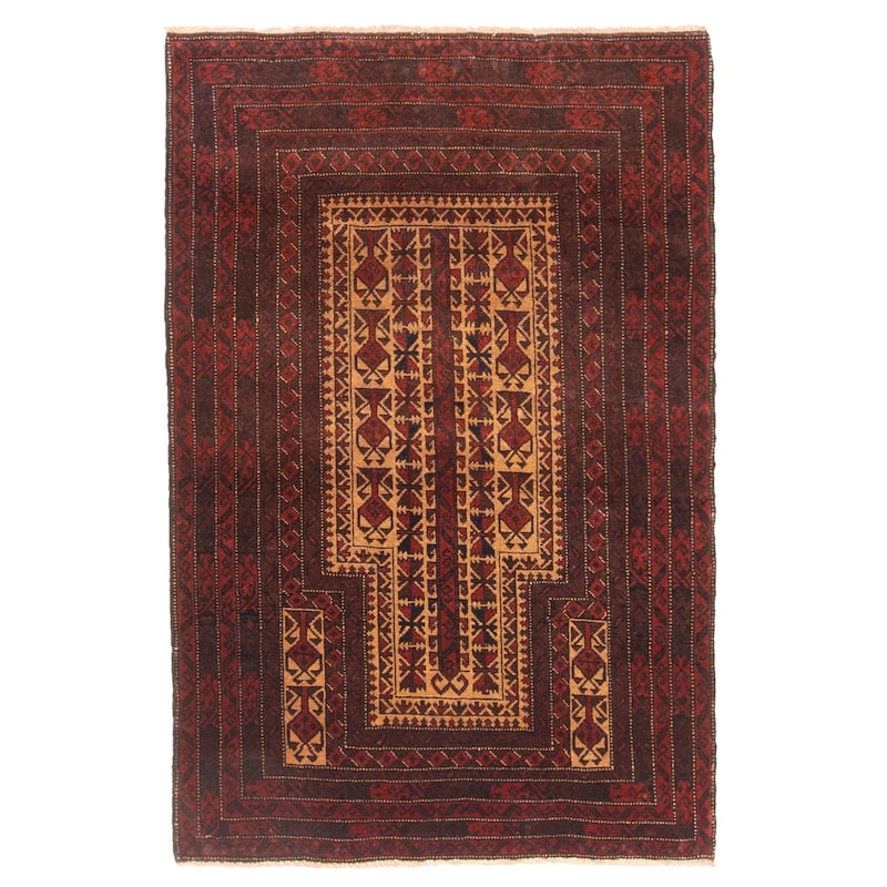 ECARPETGALLERY Hand-knotted Teimani Tan Wool Rug - 2'9 x 4'2
