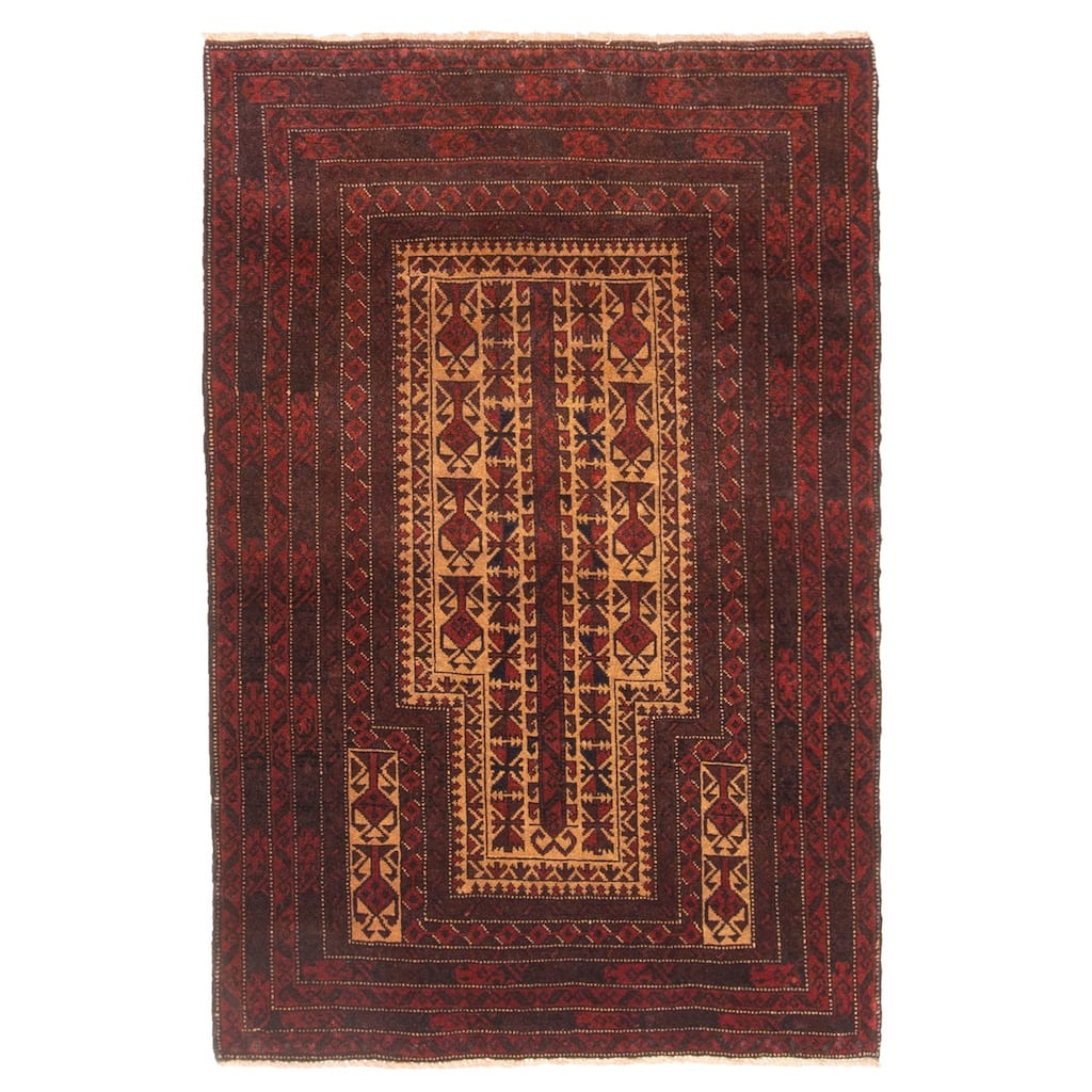 ECARPETGALLERY Hand-knotted Teimani Tan Wool Rug - 2'9 x 4'2