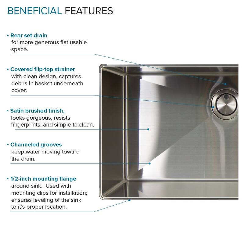 Transolid TRS_RSS321710 Rimless 32" Undermount Single Basin Kitchen