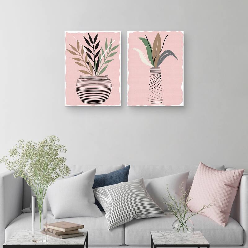 Wired Palm I, Wired Palm II by Daniela Santiago Canvas Art Prints