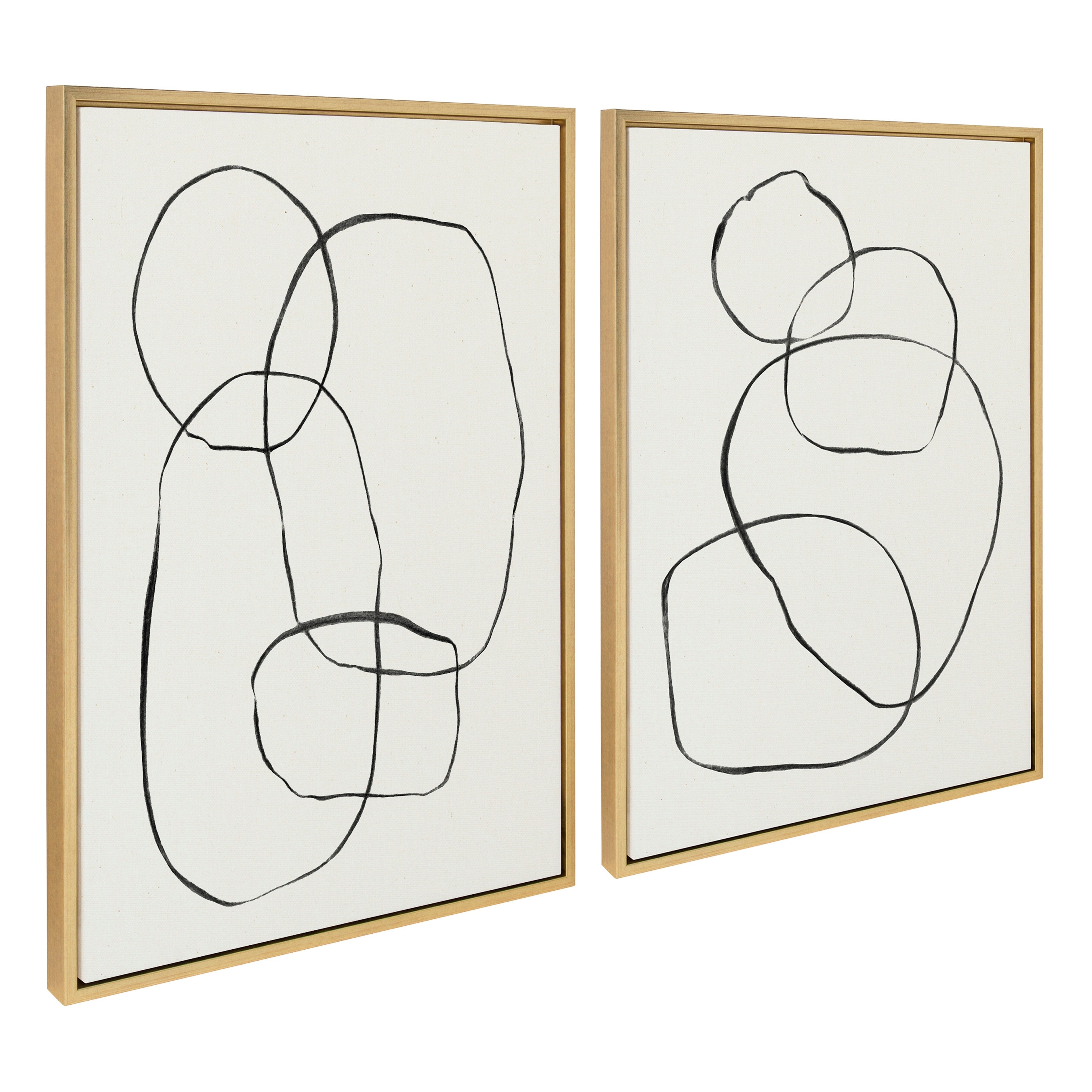 Kate and Laurel Sylvie Modern Circles Framed Canvas Set by Teju Kate and Laurel Sylvie Modern Circles Framed Canvas Set by Teju