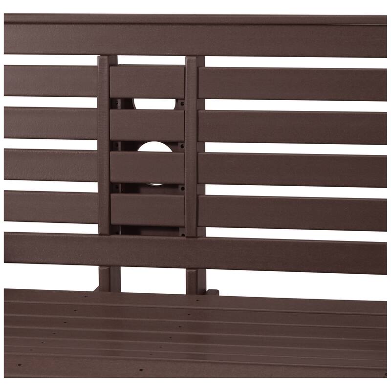 Nashville Poly 54 Inch Porch Swing with Folding Cup Holder