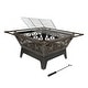preview thumbnail 10 of 11, 32" Fire Pit Steel Northern Galaxy Design with Cooking Grate and Poker