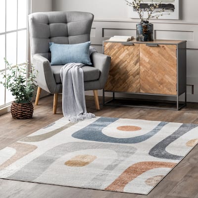Nuloom Renee SpinClean Abstract Shapes Machine Washable Area Rug