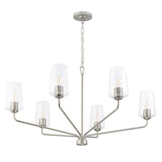 Celino Six-Light Large Chandelier with Clear Glass - 21