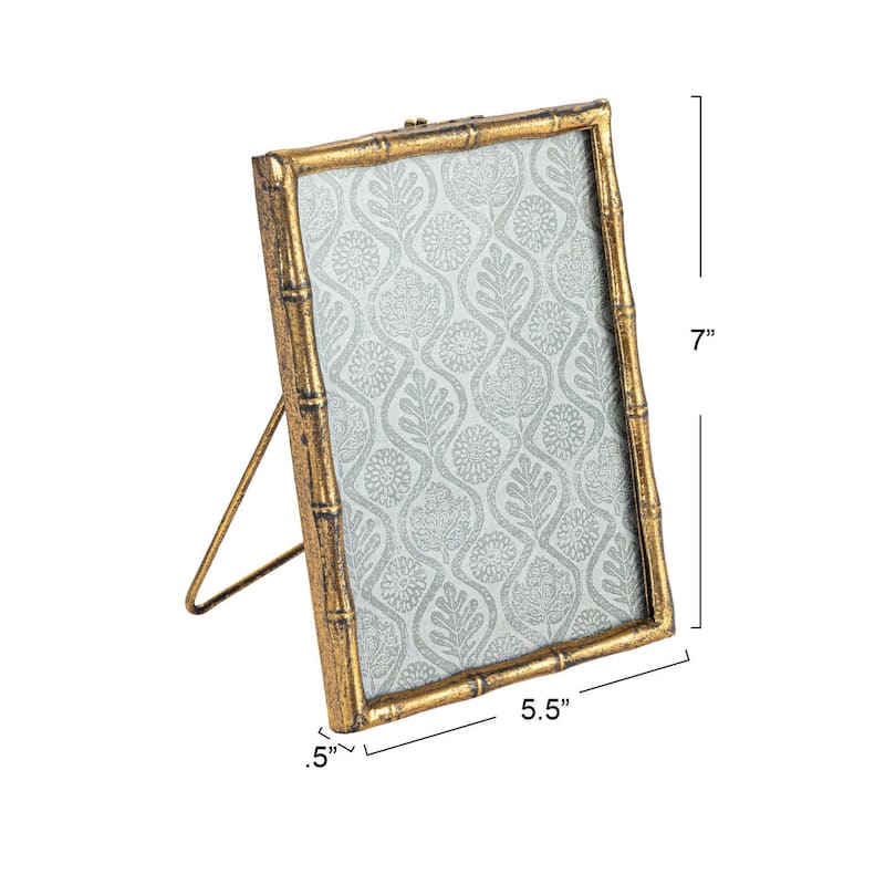 Metal Bamboo-Style Photo Frame