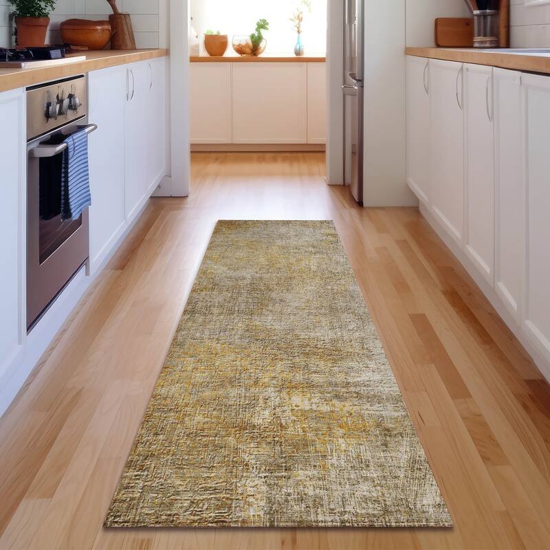 Premium Washable Super Soft Solid Abstract Mayfield Rug - Beige - 2' 3" x 7' 6" - Runner