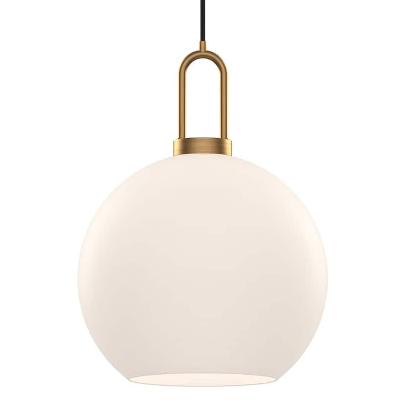 Alora Lighting PD601710OP Soji 10" Wide Mini Pendant with Frosted - Aged Gold