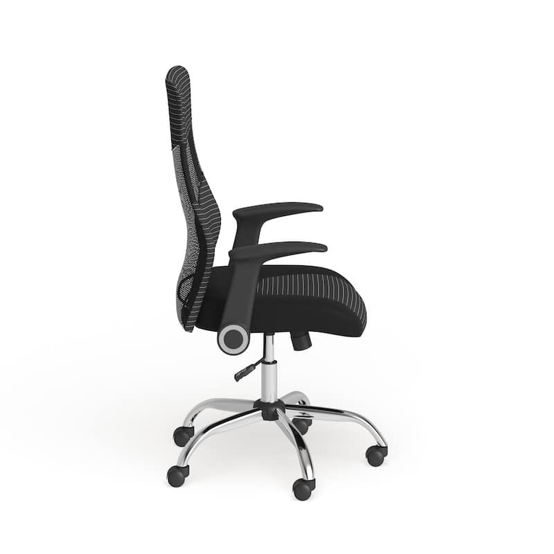 High Back Ergonomic Office Chair with and White Contemporary Mesh Design