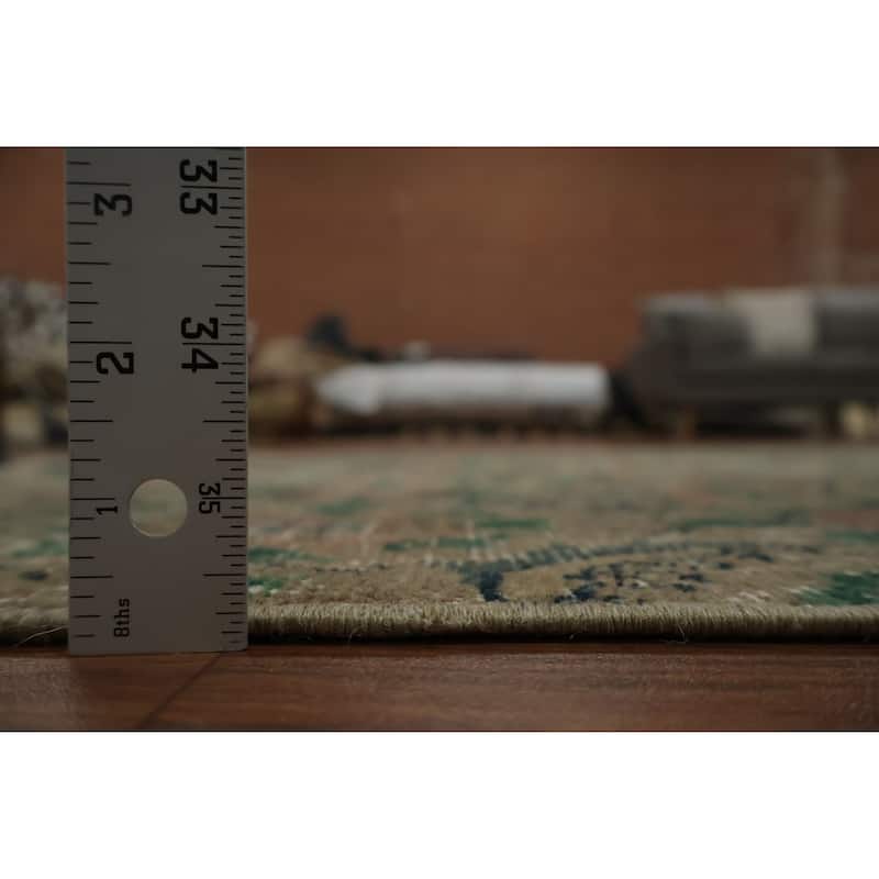 Hand Knotted Oriental 100% Wool Carpet Transitional Floral Beige & Ivories Anatolian Area Rug - 8' 8'' X 4' 8''