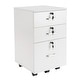 preview thumbnail 18 of 22, 3-Drawer Rolling Wood File Cabinet with Lock