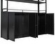 preview thumbnail 28 of 32, Full Size Metal Loft Bed with Storage Staircase and Wardrobe, Shelves
