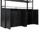 preview thumbnail 5 of 17, Full Size Metal Loft Bed with Storage Staircase and Wardrobe,Shelves and Lockers