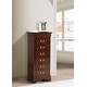 preview thumbnail 26 of 55, Louis Phillipe Wood 7-drawer Lingerie Chest Cappuccino