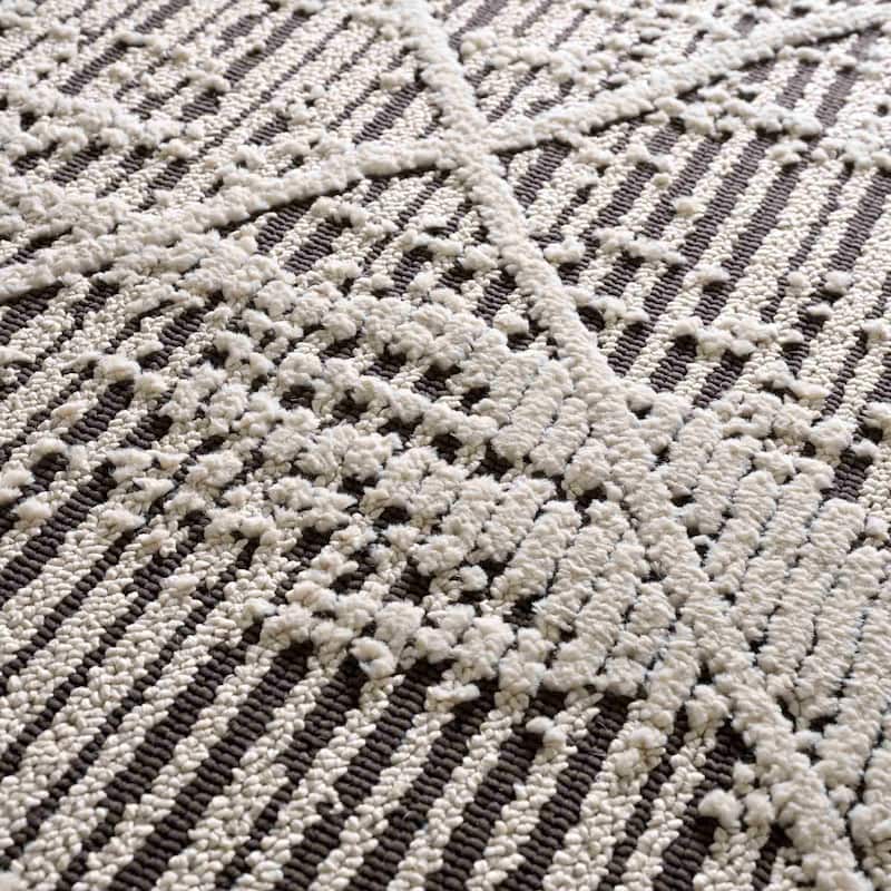 Hauteloom Munich Modern Farmhouse Bohemian Neutral Area Rug