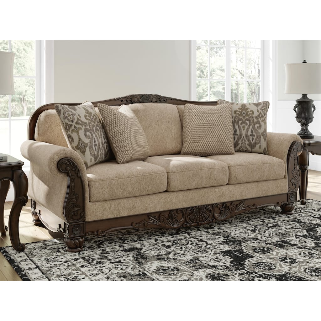 Signature Design by Ashley Havenworth Brown Sofa - 93"W x 38"D x 43"H