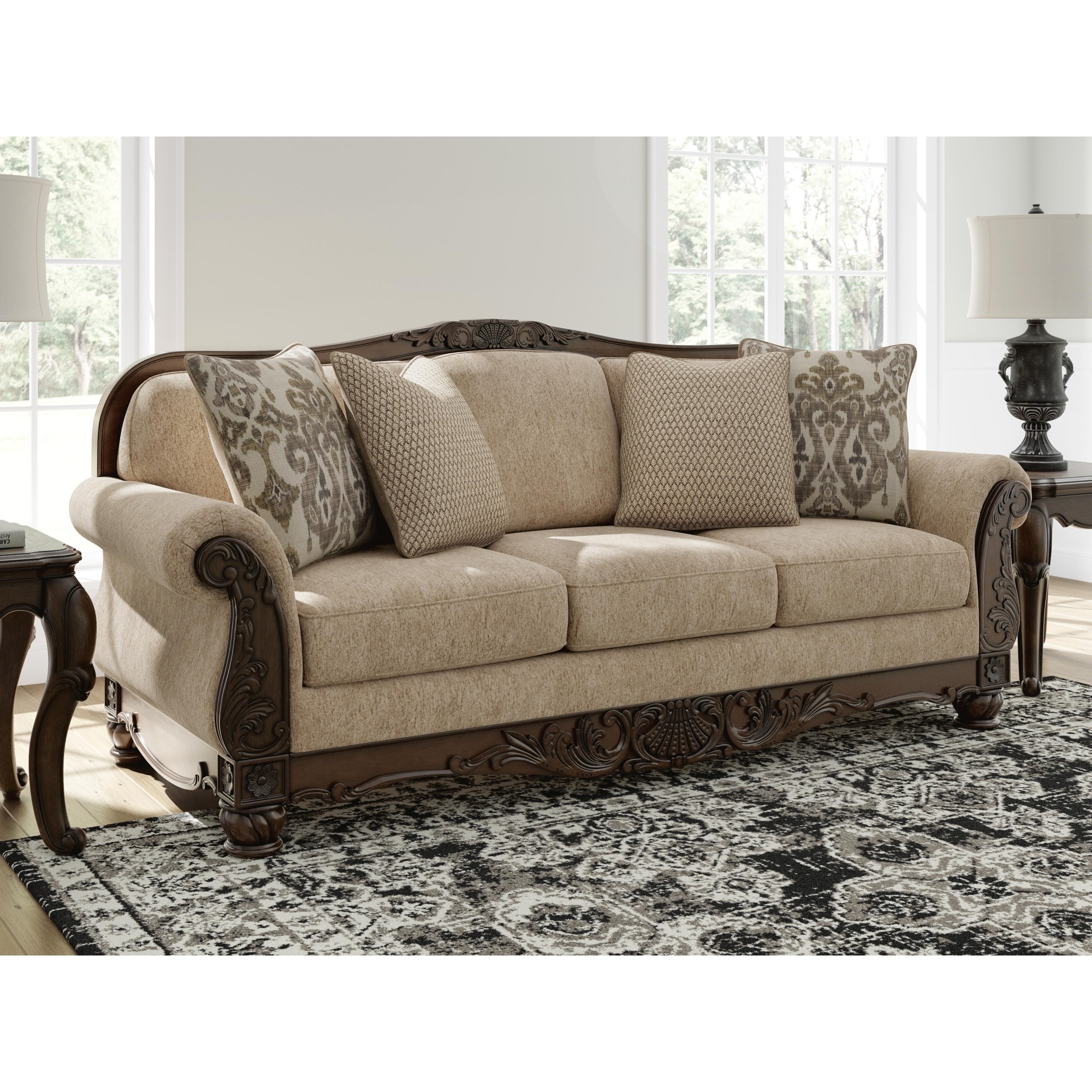 Signature Design by Ashley Havenworth Sofa with Reversible Cushions - 93"W x 38"D x 43"H
