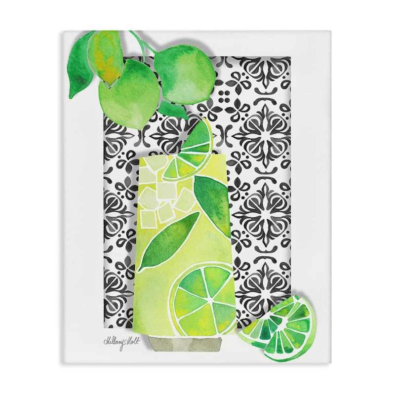 Stupell Mediterranean Mojito Drink Canvas Wall Art Design By Hillary Holt - 24 x 30