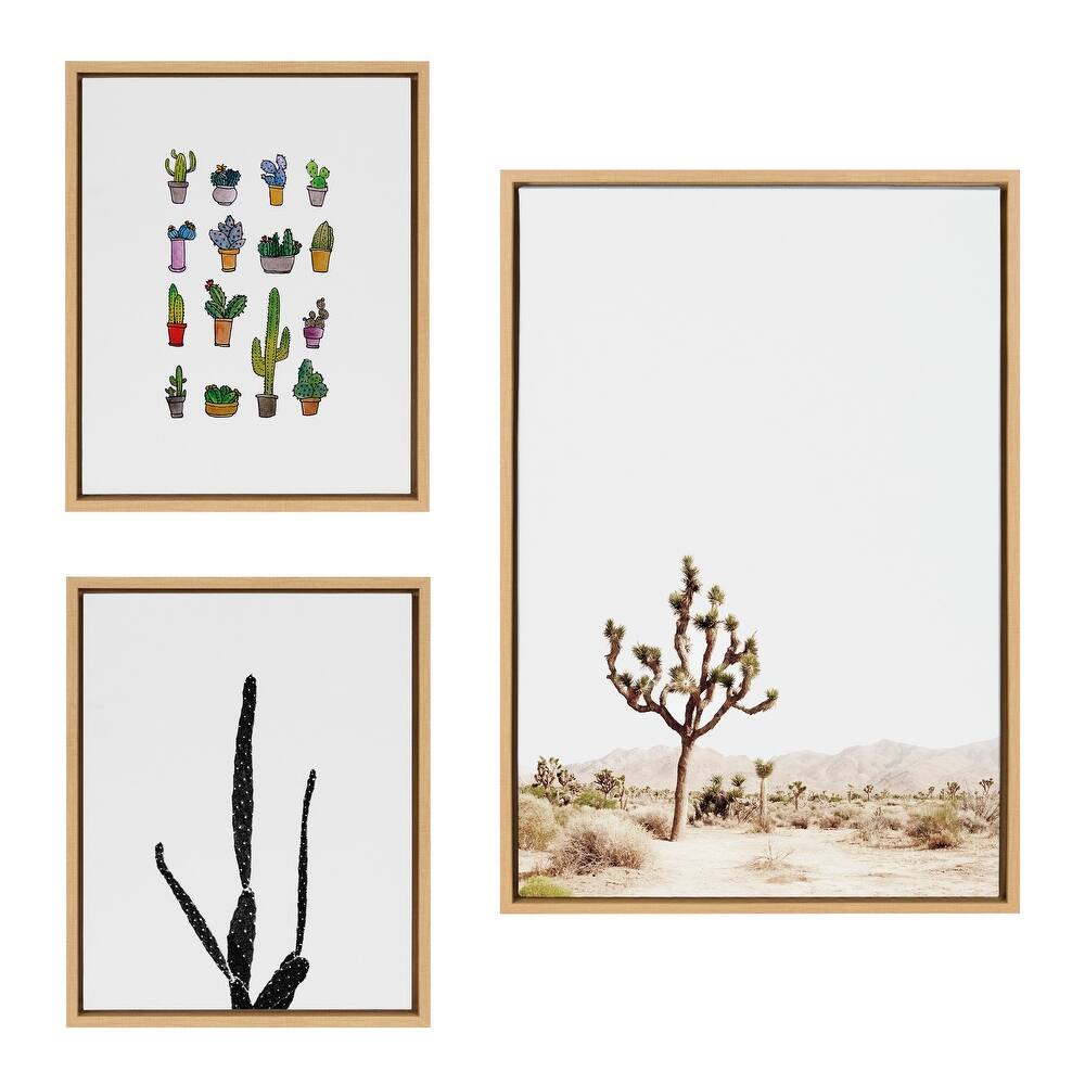 Kate and Laurel Sylvie Josuha Tree Canvas Art Set by Various Artists