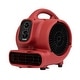 preview thumbnail 2 of 5, XPOWER Air Mover, Dryer, Blower w/ Power Outlets & Timer - Red