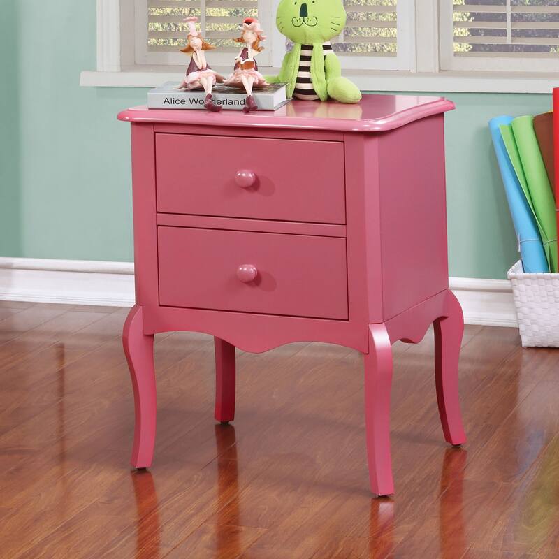Hoa Traditional Solid Wood 2-Drawer Nightstand by Furniture of America