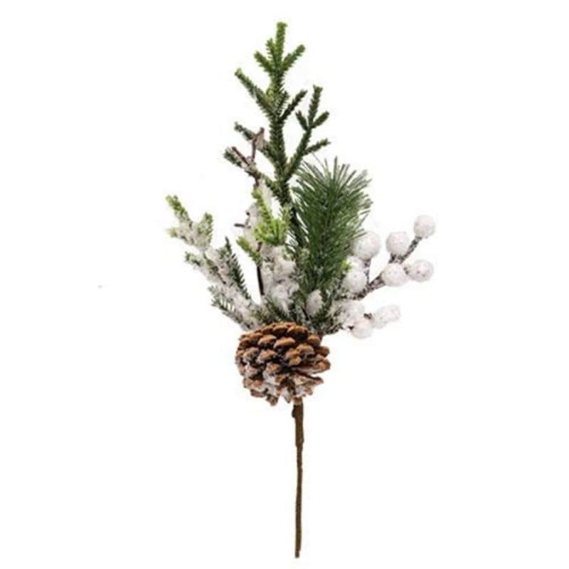 Flocked Pine Cone Picks - Large or Small