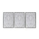 preview thumbnail 2 of 3, Gallery 57 Baroque Pattern Silver 3 Piece 48x24 Framed Canvas Wall Art