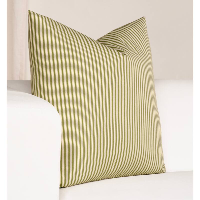 Magnolia Polo Stripe Washed Cotton Accent Pillow