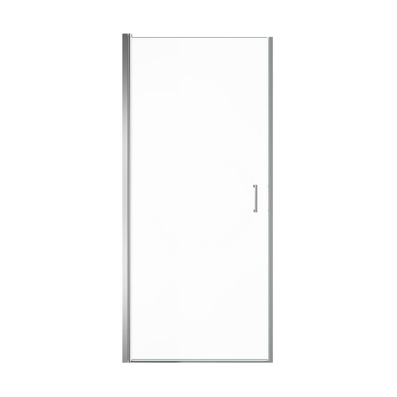 GDFStudio - Modern America Design Semi-Frameless Circular Pivot Shower Door with 1/4" SGCC Tempered Glass & Magnetic Soft-close