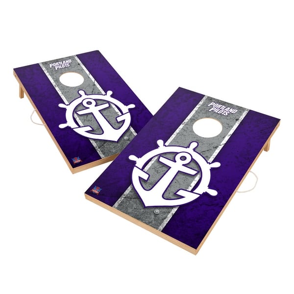 slide 2 of 5, Vintage Portland Pilots Regulation 2x4 Cornhole Set