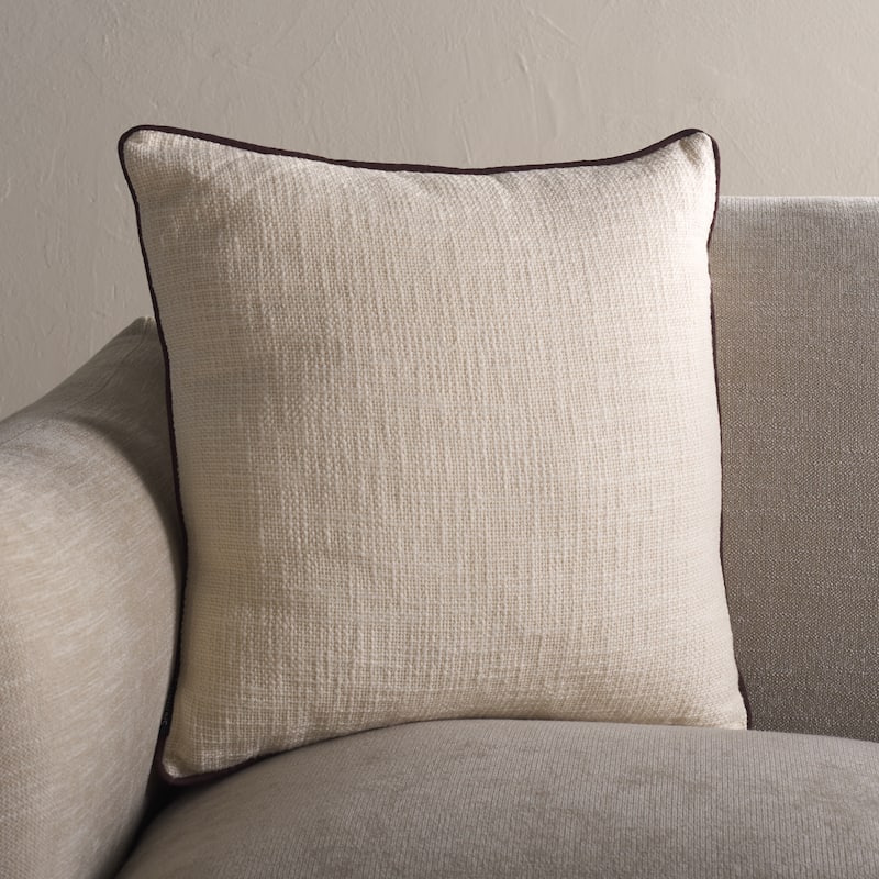SAFAVIEH Home Dani Decorative Pillow - Ivory/Brown - 18x18-inch Square
