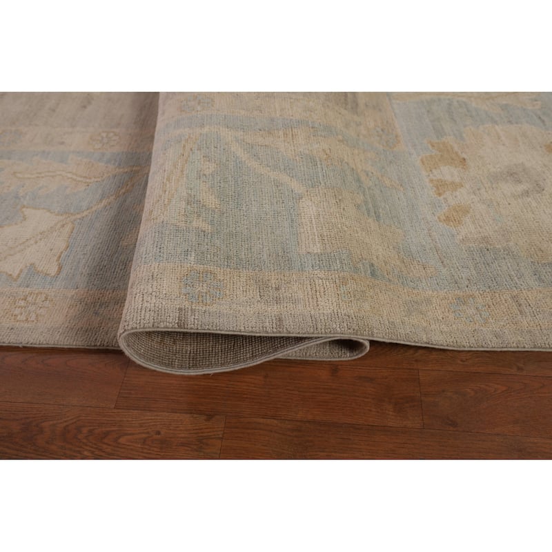 Vegetable Dye Oushak Oriental Large Area Rug Handmade Wool Carpet - 10'1" x 13'10"