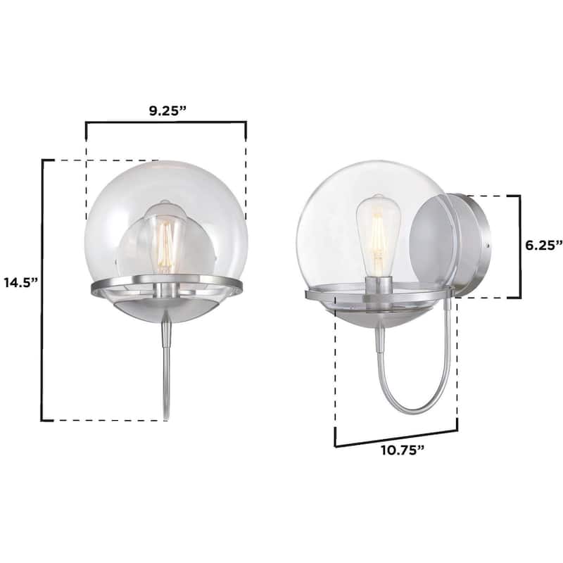 Westinghouse Lighting Marla One-Light Brushed Nickel Indoor Wall Fixture