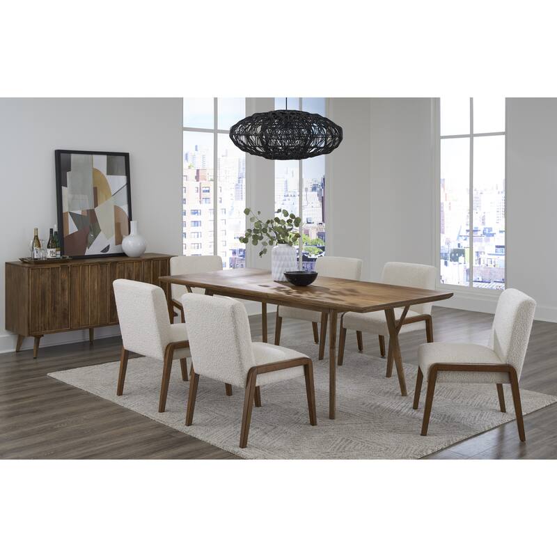 Bixby Upholstered Boucle Dining Chair With Wood Frame (Set of 2)