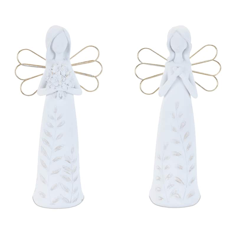 Etched Angel Figurine (Set of 2)