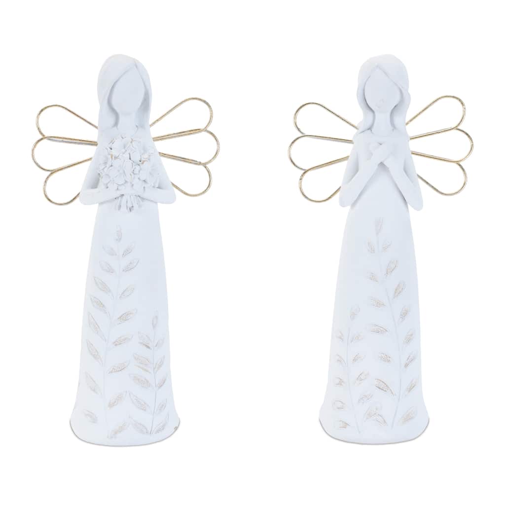 Etched Angel Figurine (Set of 2)