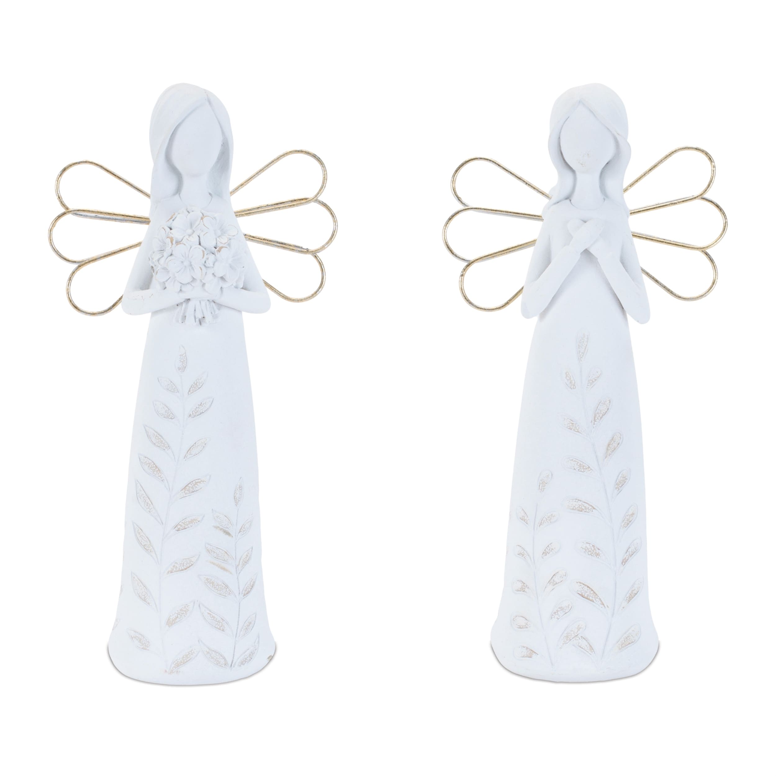 Etched Angel Figurine (Set of 2)