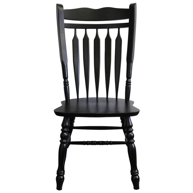 Antique Dining Chairs - Black Cherry Finish - Set of 2 - Fully Assembled - Elegant Kitchen Seating