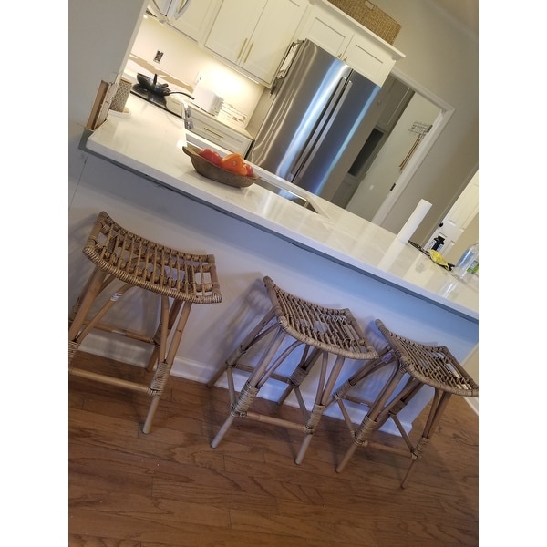 Leda rattan sales counter stool