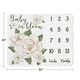 preview thumbnail 3 of 3, Sweet Jojo Designs Sage Green Boho Flower Ivory Floral Collection Girl Baby Monthly Milestone Blanket Bohemian Garden Magnolia