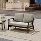 preview thumbnail 44 of 90, Casual Wood Outdoor Patio Sofa Loveseat with Cushion