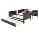 preview thumbnail 6 of 6, Twin over Twin Bunk Bed with Twin Size Trundle, Separable Bunk Bed, with Stairs and Multiple Shelves