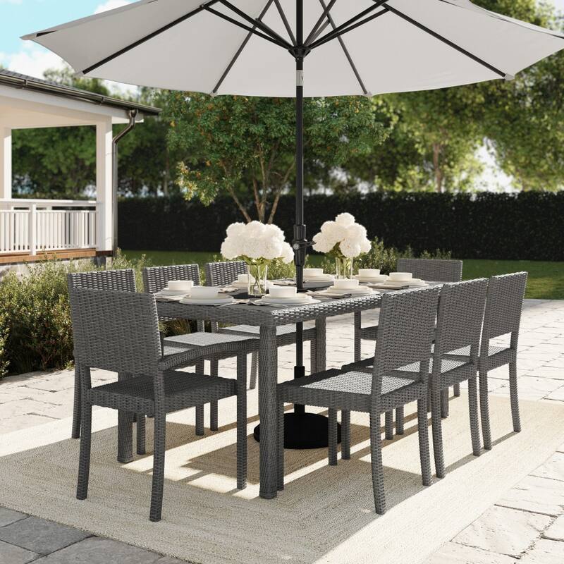Martha Stewart 2PK Outdoor Rattan Wicker Stackable Dining Armchairs - 21"W x 22.5"D x 33.5"H