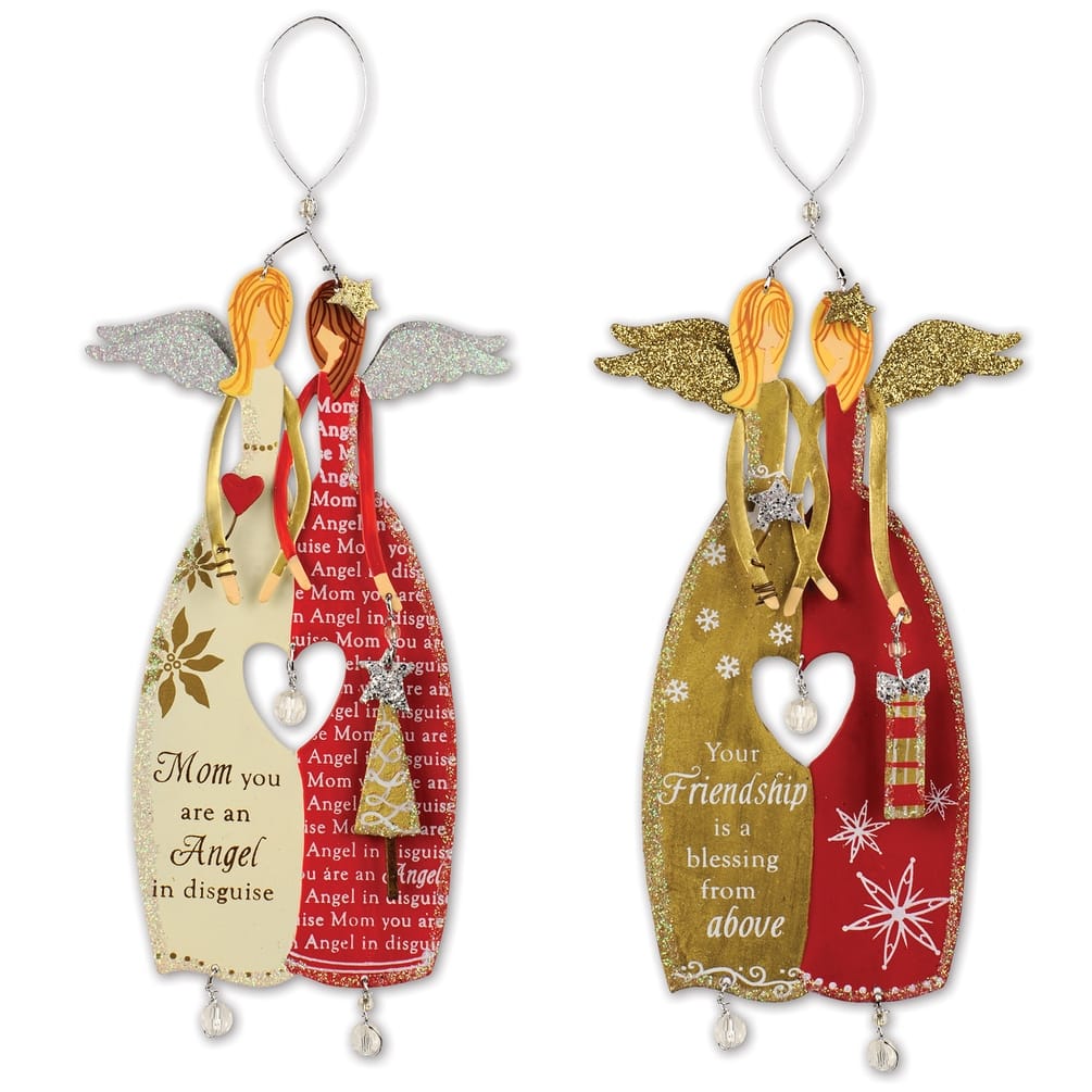 Embrace Angel Ornament, Set of 2