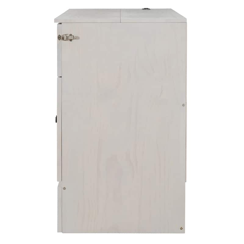 Full Size Modern Style Murphy Bed with Large Versatile Storage Drawers and USB Ports for Bedroom